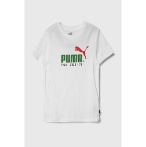 Detské tričko Puma No.1 Logo Celebration Tee B biela farba, s potlačou