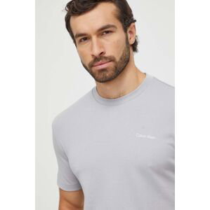 Bavlnené tričko Calvin Klein šedá farba, jednofarebný, K10K109894