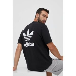 Bavlnené tričko adidas Originals čierna farba, s potlačou