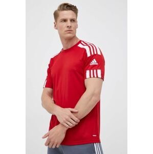 Tréningové tričko adidas Performance Squadra 21 červená farba, s nášivkou