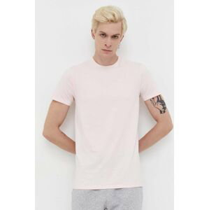 Bavlnené tričko Hollister Co. ružová farba, jednofarebný