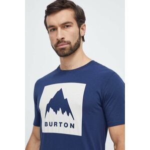 Bavlnené tričko Burton pánsky, tmavomodrá farba, s potlačou