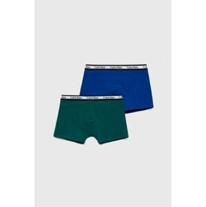 Detské boxerky Calvin Klein Underwear zelená farba