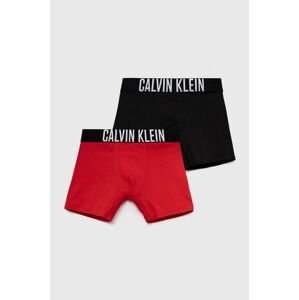 Detské boxerky Calvin Klein Underwear 2-pak červená farba