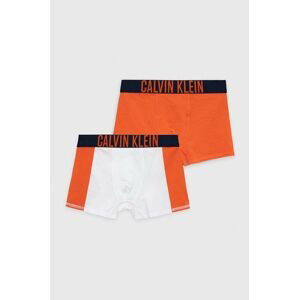 Detské boxerky Calvin Klein Underwear oranžová farba