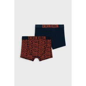 Detské boxerky Calvin Klein Underwear tmavomodrá farba