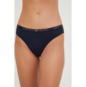 Brazílske nohavičky Emporio Armani Underwear 2-pak tmavomodrá farba,