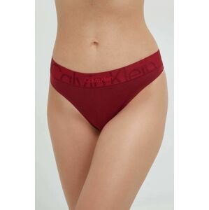 Tangá Calvin Klein Underwear bordová farba,