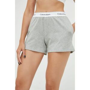 Pyžamové šortky Calvin Klein Underwear dámske, šedá farba,