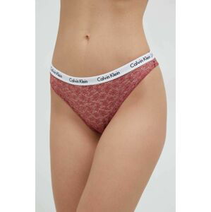 Nohavičky Calvin Klein Underwear hnedá farba,