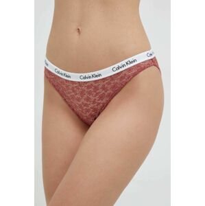 Nohavičky Calvin Klein Underwear hnedá farba,