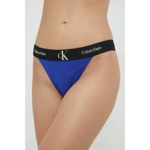 Tangá Calvin Klein Underwear tmavomodrá farba,