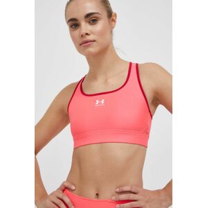 Športová podprsenka Under Armour ružová farba, jednofarebná