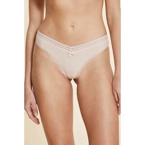 Nohavičky Etam Power - Tanga V-shape - Naturel béžová farba,