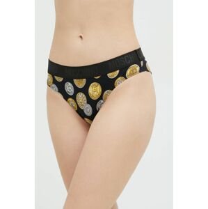 Brazílske nohavičky Moschino Underwear čierna farba,