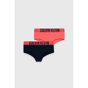 Detské nohavičky Calvin Klein Underwear 2-pak tmavomodrá farba