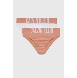 Detské nohavičky Calvin Klein Underwear 2-pak oranžová farba