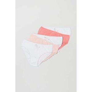 Detské bavlnené nohavičky OVS 5-pak ružová farba