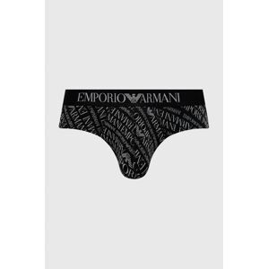 Slipy Emporio Armani Underwear pánske, čierna farba