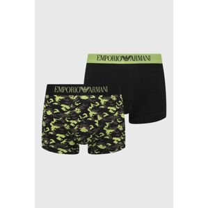 Boxerky Emporio Armani Underwear (2-pak) pánske, zelená farba