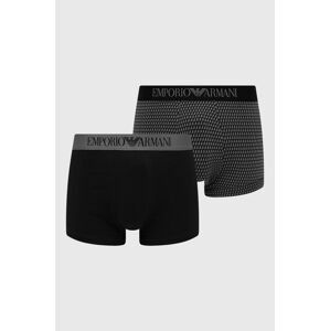 Boxerky Emporio Armani Underwear (2-pak) pánske, čierna farba