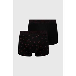 Boxerky Emporio Armani Underwear (2-pak) pánske, čierna farba