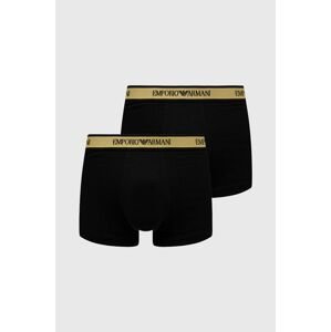Boxerky Emporio Armani Underwear (2-pak) pánske, čierna farba