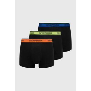 Boxerky Emporio Armani Underwear (3-pak) pánske, čierna farba