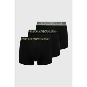 Boxerky Emporio Armani Underwear (3-pak) pánske, čierna farba