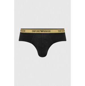 Slipy Emporio Armani Underwear (2-pak) pánske, čierna farba