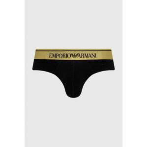 Slipy Emporio Armani Underwear pánske, čierna farba