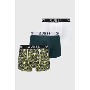 Boxerky Guess 3-pak pánske, zelená farba