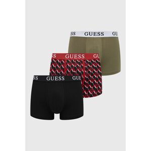 Boxerky Guess 3-pak pánske, čierna farba