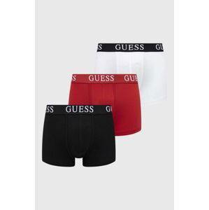 Boxerky Guess 3-pak pánske, červená farba