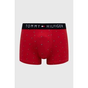 Boxerky Tommy Hilfiger pánske, červená farba