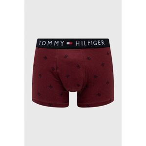 Boxerky Tommy Hilfiger pánske, bordová farba