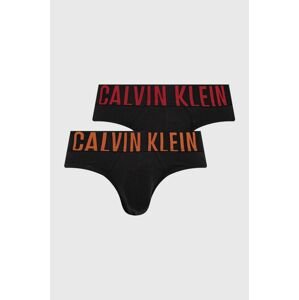 Slipy Calvin Klein Underwear 2-pak pánske, čierna farba