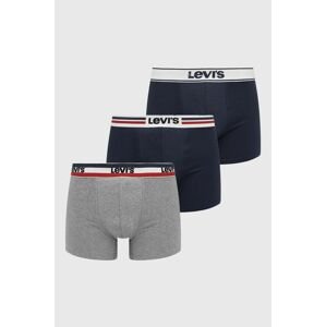 Boxerky Levi's 3-pack 37149.0757-001, pánske, tmavomodrá farba