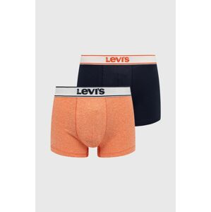 Boxerky Levi's (2-pak) pánske, oranžová farba