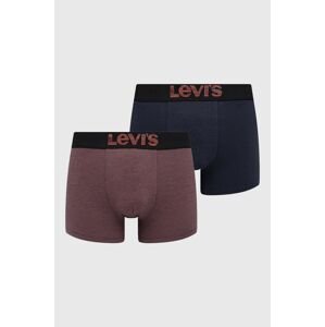 Boxerky Levi's (2-pak) pánske, tmavomodrá farba