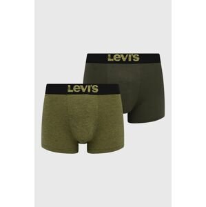 Boxerky Levi's (2-pak) pánske, zelená farba