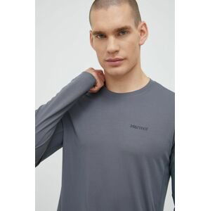 Športové tričko s dlhým rukávom Marmot Windridge šedá farba, jednofarebné