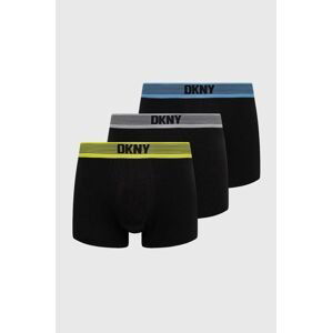 Boxerky Dkny 3-pak pánske, čierna farba