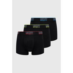 Boxerky Dkny 3-pak pánske, čierna farba