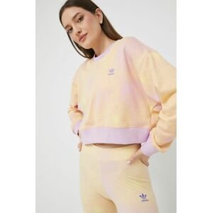 Bavlnená mikina adidas Originals dámska, , vzorovaná