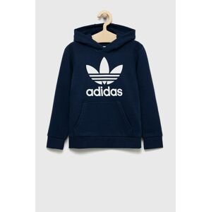 Detská mikina adidas Originals tmavomodrá farba, s potlačou