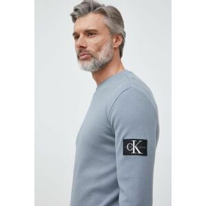 Bavlnený sveter Calvin Klein Jeans pánska, šedá farba