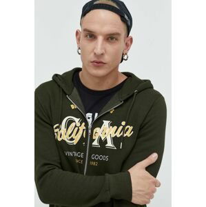 Mikina Produkt by Jack & Jones pánska, zelená farba, s potlačou