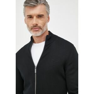 Vlnený sveter Calvin Klein pánsky, čierna farba,