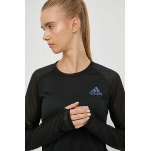 Bežecké tričko s dlhým rukávom adidas Performance Parley Adizero čierna farba,